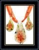 Wholesale hottest murano necklace and earrings set