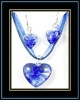 Wholesale inner flower murano glass jewelry set