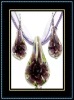 Wholesale inner flower murano glass jewelry set