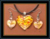Wholesale hottest murano necklace and earrings set