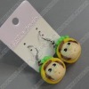 clay earring, round, fashion earring,
