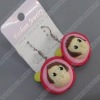 clay earring, round, fashion earring,