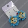 clay earring, round, fashion earring,