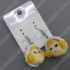 clay earring, round, fashion earring,