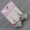clay earring, round, fashion earring,