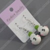 clay earring, round, fashion earring,