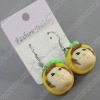 clay earring, round, fashion earring,