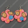clay earring, round, fashion earring,