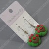 clay earring, round, fashion earring,