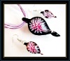 hottest murano necklace and earrings set