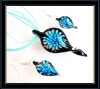 hottest murano necklace and earrings set