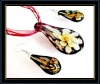 hottest murano necklace and earrings set