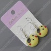 clay earring, round, fashion earring,