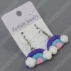 clay earring, round, fashion earring,