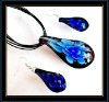 hottest murano necklace and earrings set