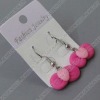clay earring, round, fashion earring,
