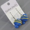clay earring, round, fashion earring,
