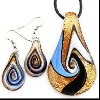 Murano Glass Necklace and Earrings Set