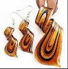 Lampwork Glass Necklace and Earrings Set