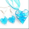 Lampwork Glass Necklace and Earrings Set