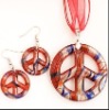 Lampwork Glass Necklace and Earrings Set