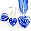 Wholesale Lampwork Glass Necklace and Earrings Set