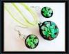 Wholesale necklace and earring murano glass jewelry set
