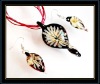 Wholesale necklace and earring murano glass jewelry set
