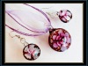 Wholesale necklace and earring murano glass jewelry set