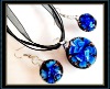 Wholesale necklace and earring murano glass jewelry set