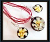 Wholesale necklace and earring murano glass jewelry set