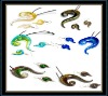 Wholesale necklace and earring murano glass jewelry set