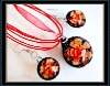 Wholesale necklace and earring murano glass jewelry set