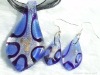 Wholesale Fashion Murano glass Necklace And Earrings Sets.
