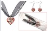 Murano Style Glass Necklace And Earrings jewelry set