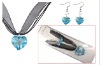 Murano Style Glass Necklace And Earrings Jewelry Set