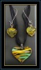 Wholesale Glass Pendant Earrings Set