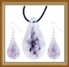 Wholesale fashion glass jewelry set