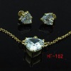 Wholesale Fashion Zircon Necklace with Earrings Jewelry set