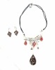 Wholesale Fashion Natural Stone Necklace with Earring Jewelry Set