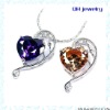 Wholesale Fashion yellow heart-shaped cz earring