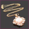 hot princess pink cz stone necklace jewelry