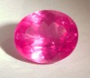 Wholesale bright-coloured deeppink egg shaped cz stone