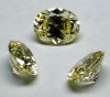 Wholesale charming yellow oval shaped pointed bottom cz stone