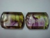 Wholesale Colorful glass arc rectangle shaped gemstone jewelry