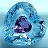 Wholesale Heart shaped deep blue gemstone jewelry