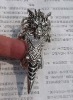 Wholesale long WOLF shape alloy rings and recovered with black