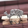 Wholesale Fashion LOVE modeling alloy crystal ring
