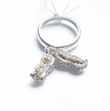 Wholesale Unique Peanut Stone Pendant Alloy Ring, Jewelry Ring