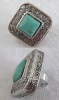 Wholesale ANTIQUIE SILVER RINGS WITH TURQUOISE STONES